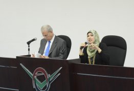 لقاء رئيس الجامعة الأستاذ الدكتور غالب الرفاعي بالطلبة الجدد