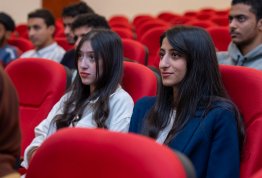 Meeting with students traveling to Russia